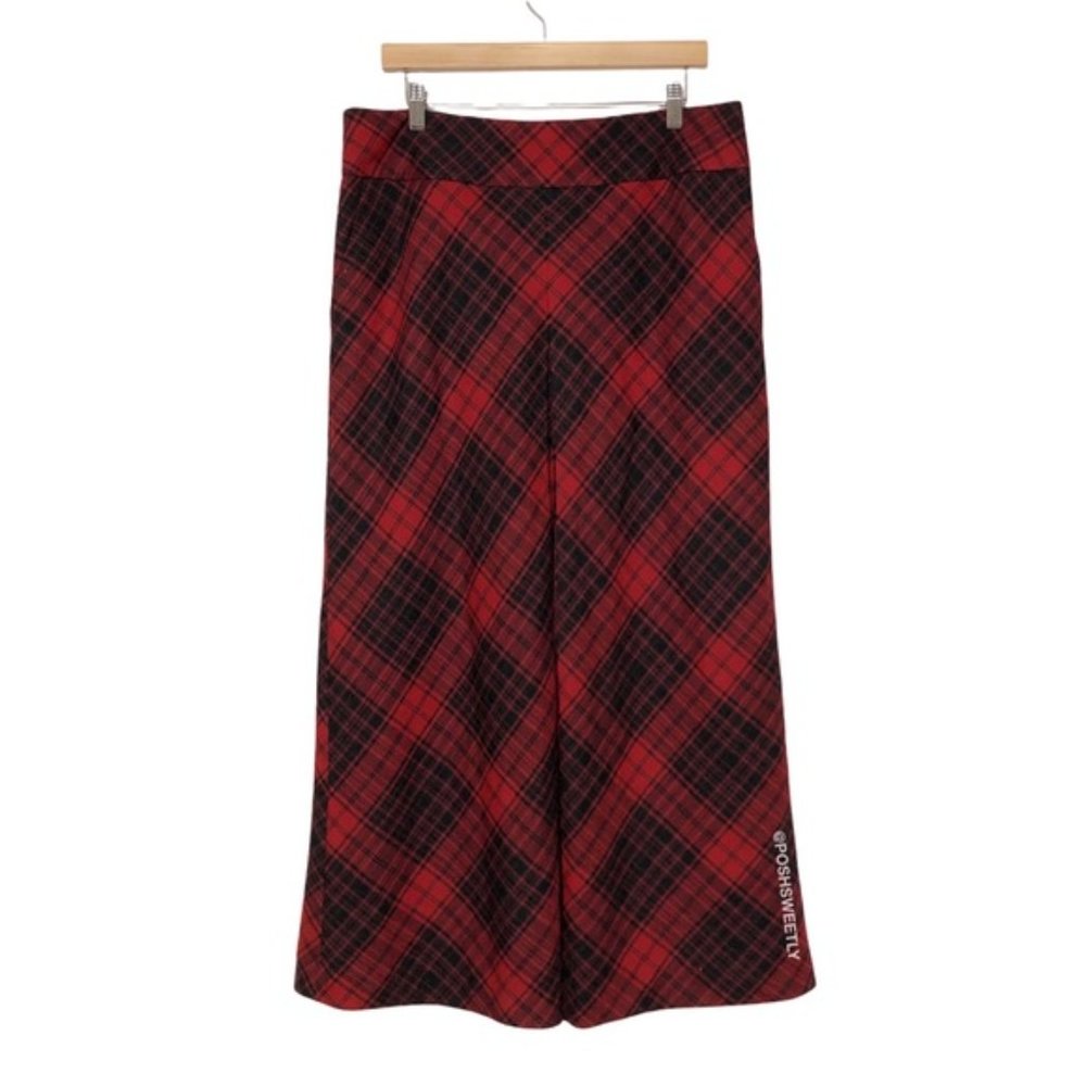 Talbots Wool Blend Tartan Maxi Skirt
